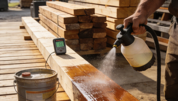 Консервация древесины и биоцидное средство